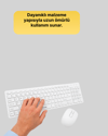 USB Alıcılı Kablosuz Klavye Mouse - Geniş Uyumluluk, Sessiz Tuşlar