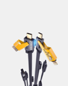 USB-C USB-A 4’ü 1 Arada Örgülü Kablo 65W Hızlı Şarj Metal Uç Dayanıklı