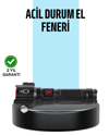 USB Şarjlı Çok Amaçlı El Feneri Çekiçli Pusulalı