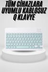 Uyumlu Kablosuz Bluetooth Şarj Edilebilir Mini Q Klavye