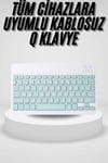 Uyumlu Kablosuz Bluetooth Şarj Edilebilir Mini Q Klavye