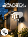 Uzaktan Kumandalı Güneş Enerjili LED Güvenlik Lambası Kamera Tipi Hareket Sensörlü Yeni Nesil