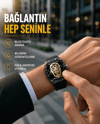 Uzun Pil Ömürlü Akıllı Saat Günlük ve Spor Kullanım