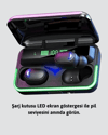 Uzun Pil Ömürlü E10 Powerbank Bluetooth Kulaklık LED Gösterge