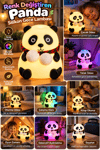 Yatak Odası Çocuk Odası İçin Renk Değiştiren Panda Silikon Gece Lambası
