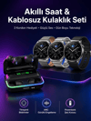 Yeni Nesil Akıllı Saat Ve Bluetooth Kulaklık Titreşim Bildirimleri Uyku Takibi