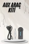 Yeni Nesil Bluetooth Aux Araç Kiti Siyah TV Tablet Telefon Araç Araba