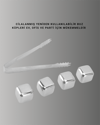 Yeniden Kullanılabilir 304 Çelik Metal Buz Küpleri 4'lü Set