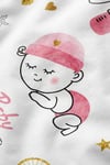 Yenidoğan Bebek %100 Pamuklu Nevresim Takımı Happy Baby Shower
