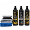 EE CUSTOM CAR ÇİZİK VE HOLOGRAM PASTA WAX , BOYA KORUYUCU TEFLON WAX , SENTETİK WAX 400 ML (2 ADET PED VE 2 ADET MİKROFİBER BEZ İLE)