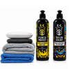 EE CUSTOM CAR ÇİZİK VE HOLOGRAM PASTA WAX 400 ML VE BOYA KORUYUCU TEFLON WAX 400 ML (2 ADET PED VE 2 ADET MİKROFİBER BEZ İLE)
