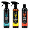 EE CUSTOM CAR IRON OUT DEMİR TOZU TEMİZLEYİCİ 700 ML, RİM CLEANER JANT TEMİZLEYİCİ 700 ML, TİRE SHİNE LASTİK PARLATICI 700 ML