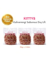 KITTYS 3'Lü Kahverengi Sabunsuz Duş Lifi 40GR Yumuşak ve Dayanıklı Banyo Lifi, Duş Jeli ile Kullanım