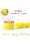 KITTYS 3'Lü Sarı Sabunsuz Duş Lifi 40GR Yumuşak ve Dayanıklı Banyo Lifi, Duş Jeli ile Kullanım