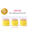 KITTYS 3'Lü Sarı Sabunsuz Duş Lifi 40GR Yumuşak ve Dayanıklı Banyo Lifi, Duş Jeli ile Kullanım