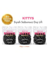 KITTYS 3'Lü Siyah Sabunsuz Duş Lifi 40GR Yumuşak ve Dayanıklı Banyo Lifi, Duş Jeli ile Kullanım
