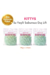 KITTYS 3'Lü Su Yeşili Sabunsuz Duş Lifi 40GR Yumuşak ve Dayanıklı Banyo Lifi, Duş Jeli ile Kullanım