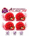KITTYS 4LÜ SABUNLU DUŞ LİFİ SETİ (Çilek Sabun Kokulu Duş Lifi)