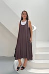 KADIN RELAXED FİT CEPLİ DENİM KUMAŞ İÇİ SÜPREM ELBİSE
