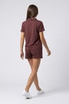 KADIN SOFT ÖRME KUMAŞ POLO YAKA BLUZ VE BELİ LASTİKLİ ŞORT İKİLİ TAKIM