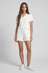 KADIN SOFT ÖRME KUMAŞ POLO YAKA BLUZ VE BELİ LASTİKLİ ŞORT İKİLİ TAKIM