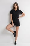 KADIN SOFT ÖRME KUMAŞ POLO YAKA BLUZ VE BELİ LASTİKLİ ŞORT İKİLİ TAKIM