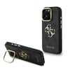 Apple iPhone 15 Pro Kılıf Guess Orjinal Lisanslı PU Deri 4G Desenli Metal Büyük 4G ve Yazı Logolu Kamera Standlı Kapak