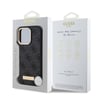 Apple iPhone 16 Pro Kılıf Guess Orjinal Lisanslı M-safe Şarj Özellikli 4G Desenli PU Metal Plaka Klasik Logolu Kapak