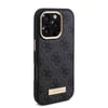 Apple iPhone 16 Pro Kılıf Guess Orjinal Lisanslı M-safe Şarj Özellikli 4G Desenli PU Metal Plaka Klasik Logolu Kapak