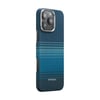 Apple iPhone 16 Pro Kılıf M-safe Şarj Özellikli Aramid Fiber Pitaka Tactile Woven Sunset-Moonrise Serisi Moonrise Kapak