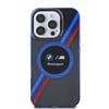 Apple iPhone 16 Pro Max Kılıf BMW Orjinal Lisanslı M-safe Şarj Özellikli M Logolu Üç Renk Çizgili Motorsport Circle Kapak
