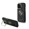 Apple iPhone 16 Pro Max Kılıf Guess Orjinal Lisanslı PU Deri 4G Desenli Metal Büyük 4G ve Yazı Logolu Kamera Standlı Kapak