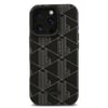 Apple iPhone 16 Pro Max Kılıf Lacoste Orjinal Lisanslı M-safe Şarj Özellikli Standlı PU Deri Karışık Monogram Desenli Kapak