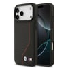 Apple iPhone 17 Pro Kılıf BMW Orjinal Lisanslı M-safe Şarj Özellikli Metal BMW ve M Logolu PU Karbon Tasarımlı Kapak