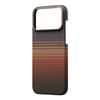 Apple iPhone 17 Pro Kılıf M-safe Şarj Özellikli Aramid Fiber Pitaka Tactile Woven Sunset-Moonrise Serisi Kapak