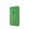 Apple iPhone 17 Pro Max Kılıf Lacoste Orjinal Lisanslı M-safe Şarj Özellikli PU Pike Desenli Metal Logolu Kartlıklı Kapak
