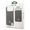 Apple iPhone 17 Pro Max Kılıf Lacoste Orjinal Lisanslı M-safe Şarj Özellikli PU Pike Desenli Metal Logolu Kartlıklı Kapak