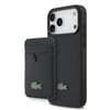 Apple iPhone 17 Pro Max Kılıf Lacoste Orjinal Lisanslı M-safe Şarj Özellikli PU Pike Desenli Metal Logolu Kartlıklı Kapak