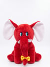 1286 FİL OTURAN 20x17 CM KIRMIZI