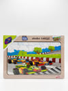 AHŞAP EĞİTİCİ PUZZLE / ARABA YARIŞI