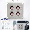4 LÜ KROM SWİTCH PANEL  SİGORTALI 