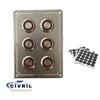6 LÜ KROM SWİTCH PANEL  SİGORTALI