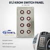 8 LÜ KROM SWİTCH PANEL  SİGORTALI 