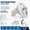 DEPO DOLUM KAPAĞI SU,KİLİTLİ,BEYAZ 32MM