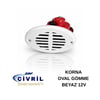KORNA OVAL GÖMME BEYAZ 12V