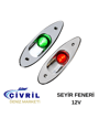 Krom Gömme Seyir Feneri (iskele - sancak ışığı) BURUN FENERİ CR.12V