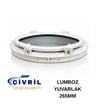 LUMBOZ PLASTİK YUVARLAK BEYAZ 265MM 