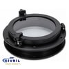 LUMBOZ PLASTİK YUVARLAK SİYAH -DIŞ ÇAP:215 MONTAJ DERİNLİĞİ:38MM MONTAJ ÖLÇÜSÜ :160MM CAM ÇAPI:130MM