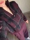 Bordo Ekose Desenli Kazak
