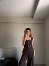 Kahve Askılı Bluz Pantolon Takım